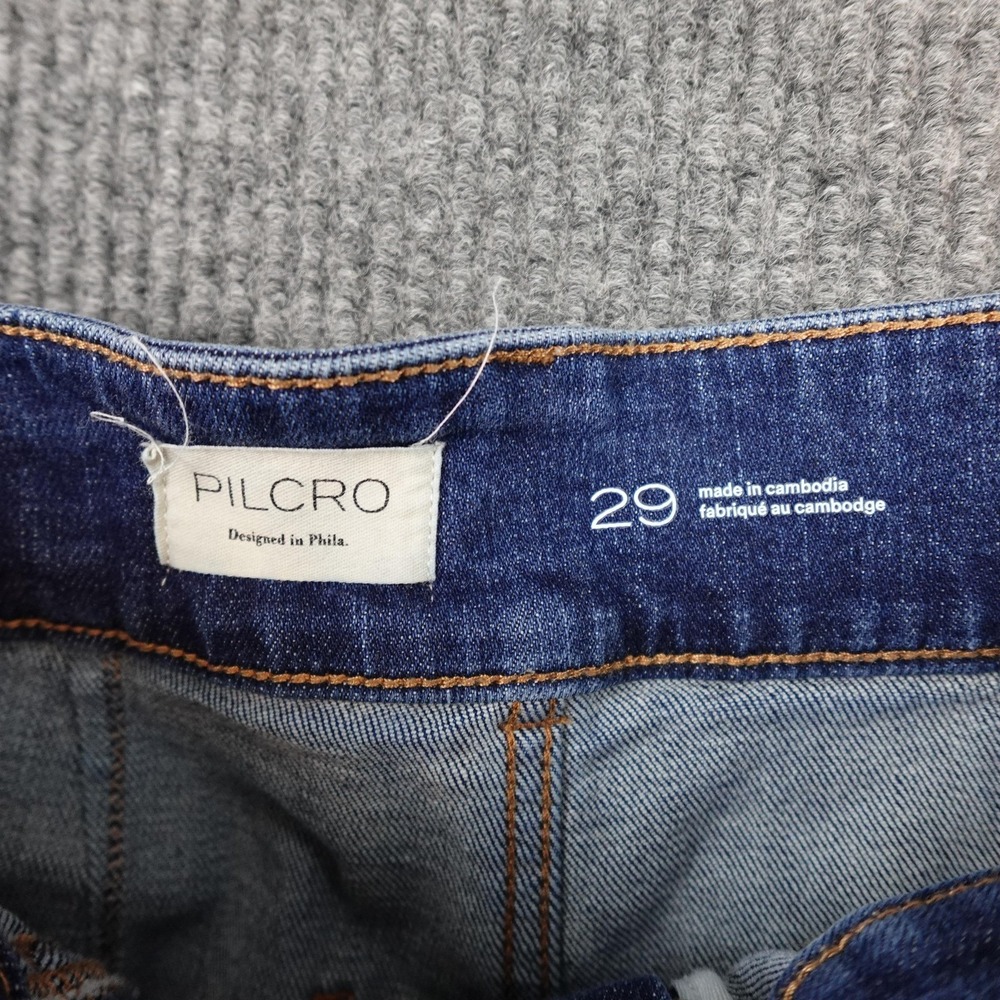 Anthropologie Pilcro The Skipper Jeans Womens 29 Blue High Rise Wide Leg - Picture 3 of 11